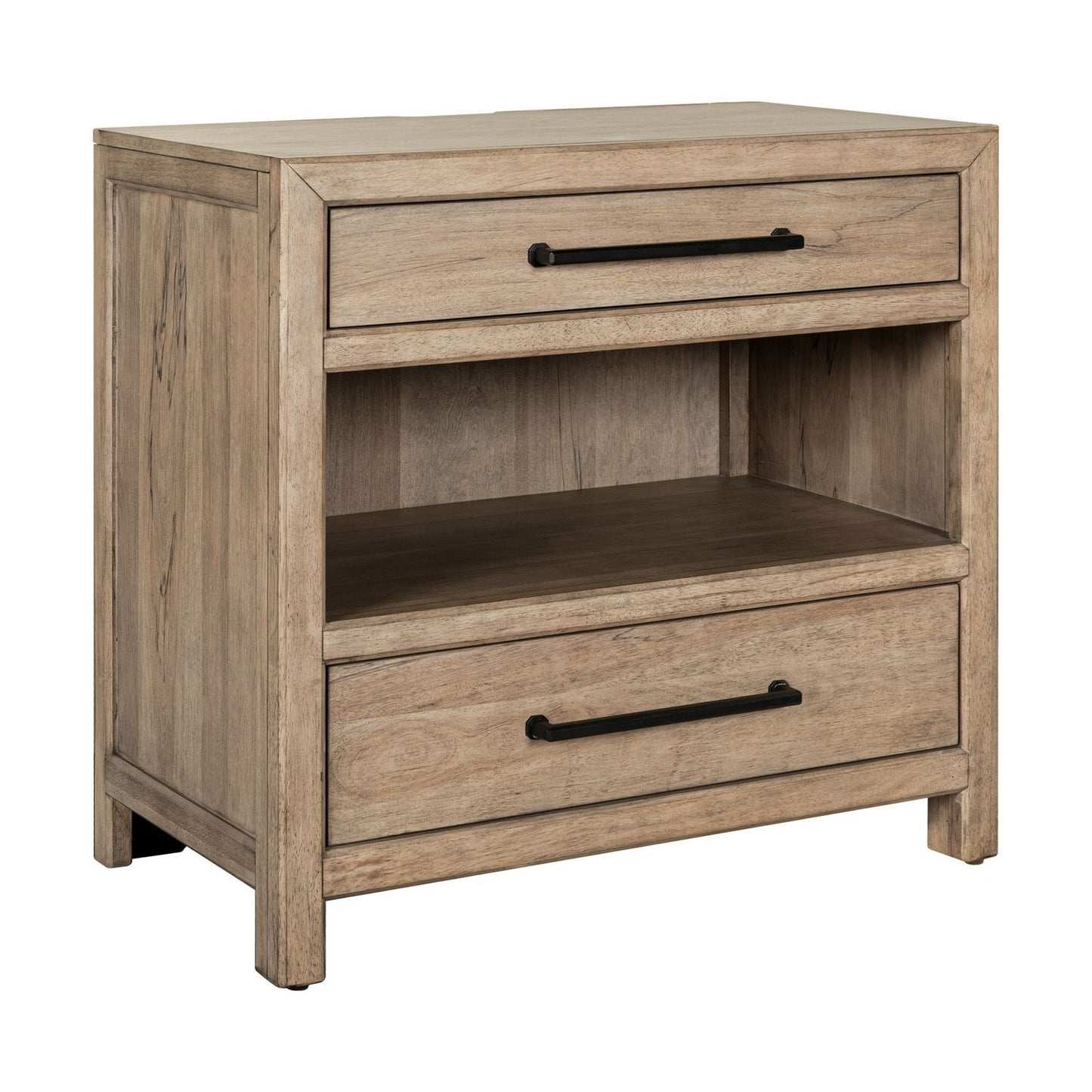 Proximity Place - Bedside Chest With Charging Station - Barley Buff