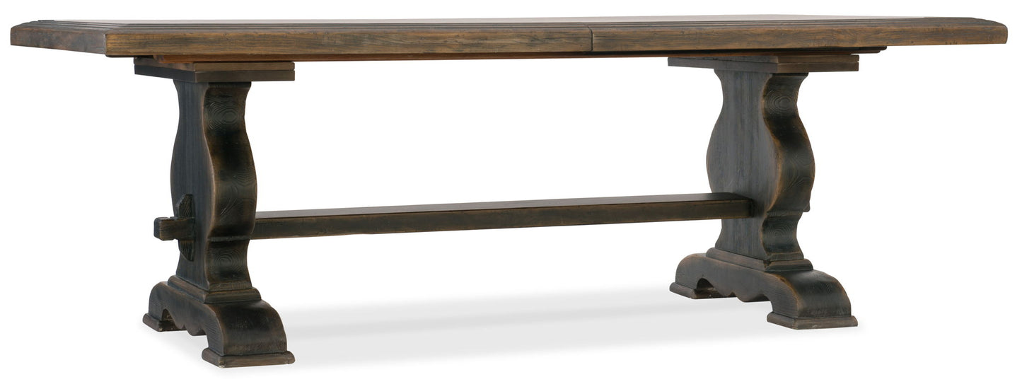 Hill Country - Bandera 86" Table With 2-18" Leaves - Dark Brown