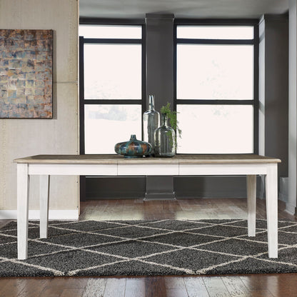 Summerville - Rectangular Leg Table - Soft White Wash / Wirebrushed Gray