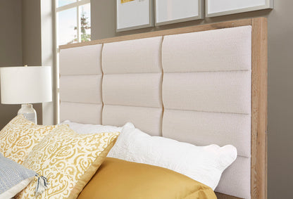Crafted Oak - Upholstered Bed