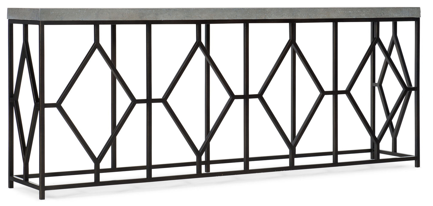 Ciao Bella - Metal And Concrete Console Table - Dark Gray / Black