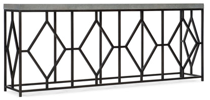 Ciao Bella - Metal And Concrete Console Table - Dark Gray / Black