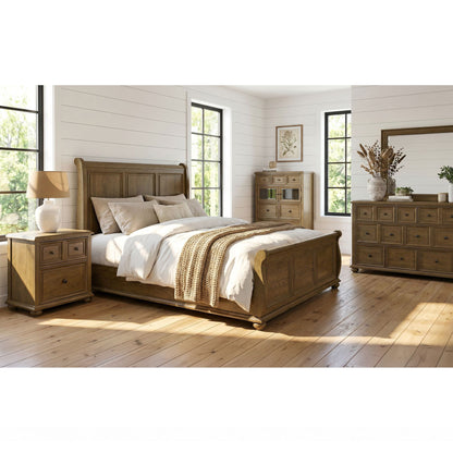 Heritage & Home - Nightstand With USBC - Oak Brown