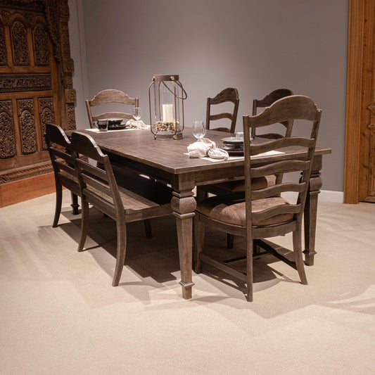 Paradise Valley - Rectangular Leg Table - Saddle Brown