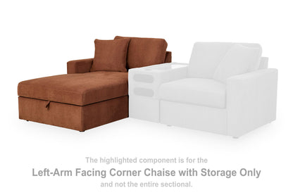 Modmax - LAF Corner Chaise With Storage - Spice