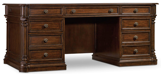 Leesburg - Executive Desk - Dark Brown