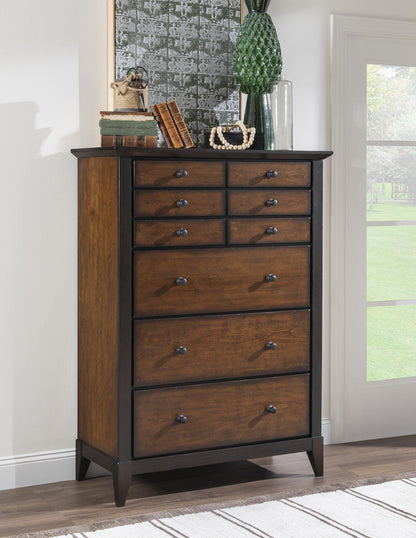Fenmore - Drawer Chest - Mocha And Distressed Cherry