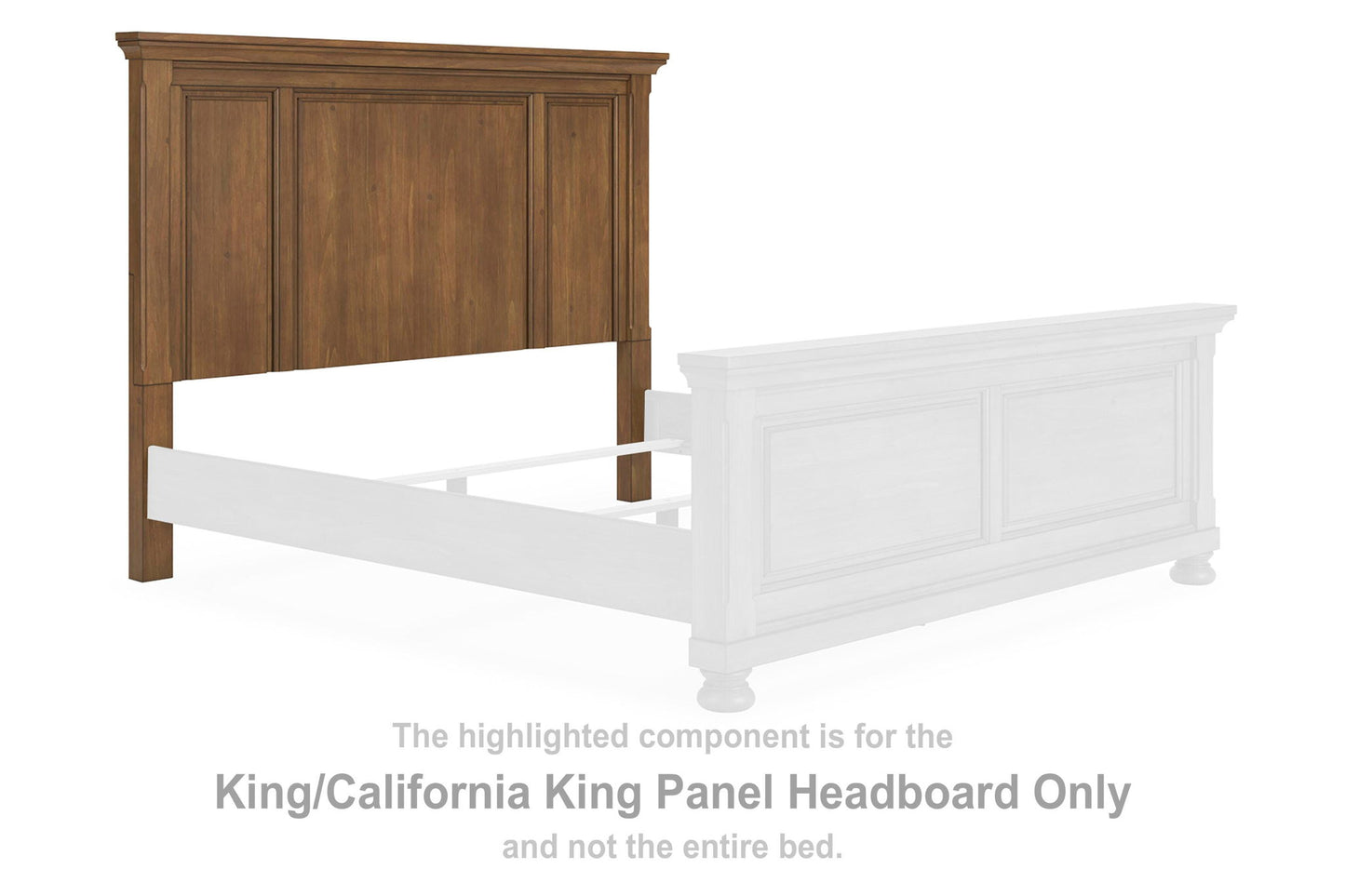 Feddinger - King/California King Panel Headboard - Medium Brown