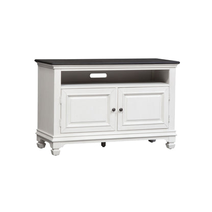 Allyson Park - 46" TV Console - Wirebrushed White / Charcoal
