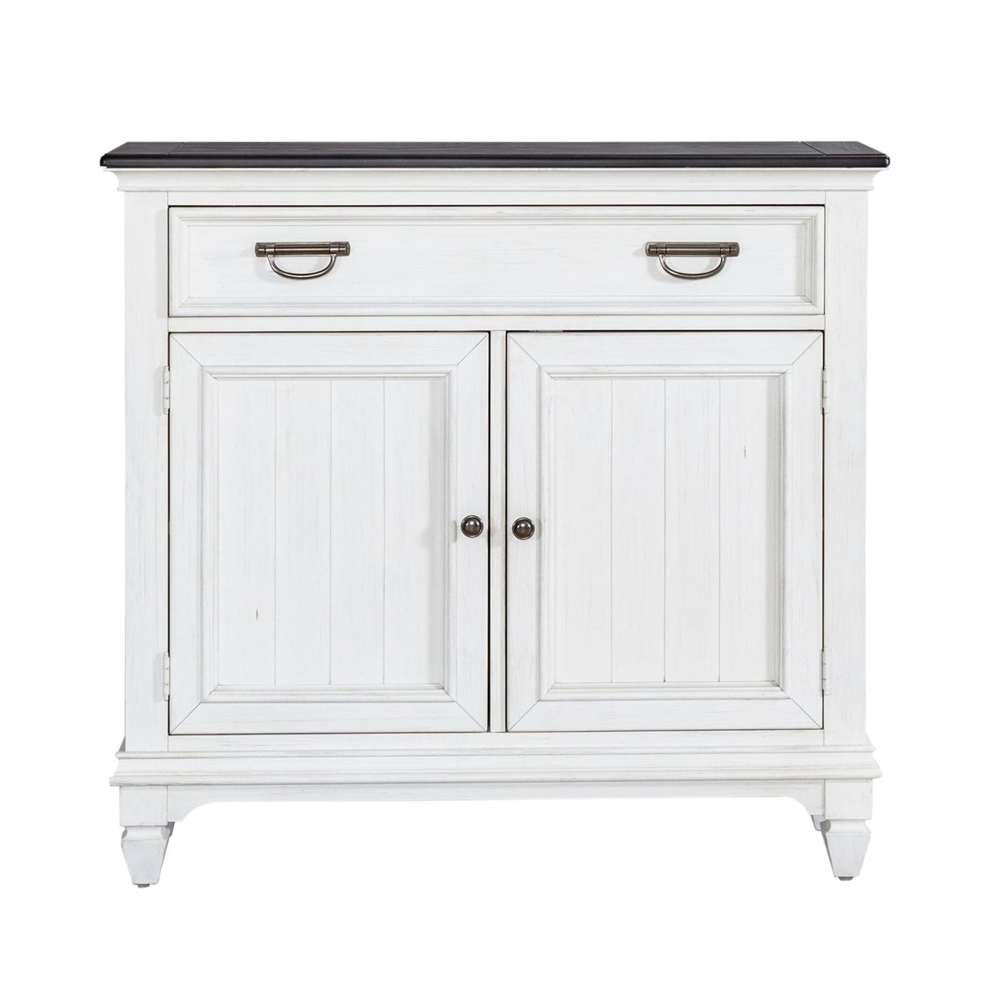 Allyson Park - Accent Hall Console - Wirebrushed White / Charcoal