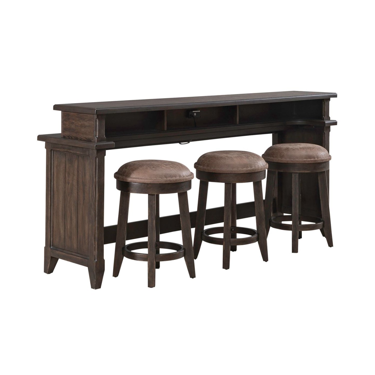 Paradise Valley - 4 Piece Living Room Set - Saddle Brown