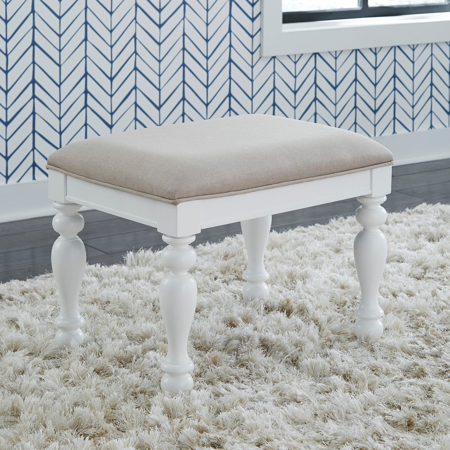 Summer House - Vanity Stool - Oyster White