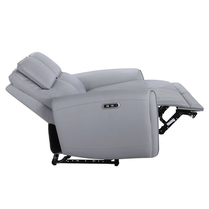 Jeromie - Power Motion Sofa With USB Port - Gray Synthetic Leather