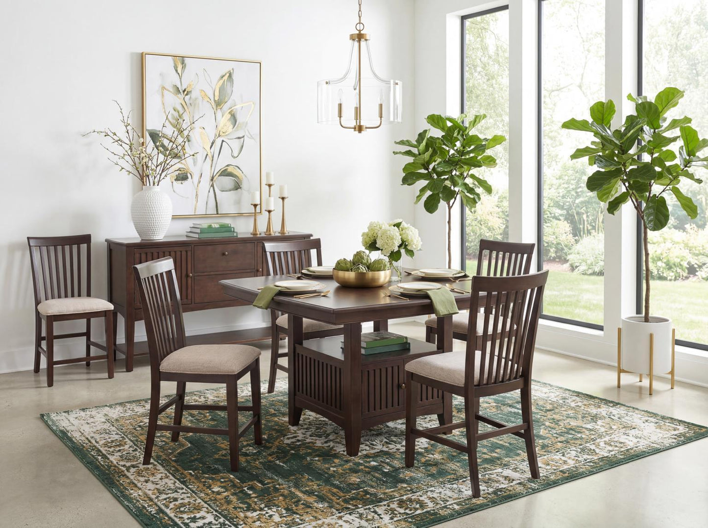 Caldwell - Complete Dining Table - Espresso