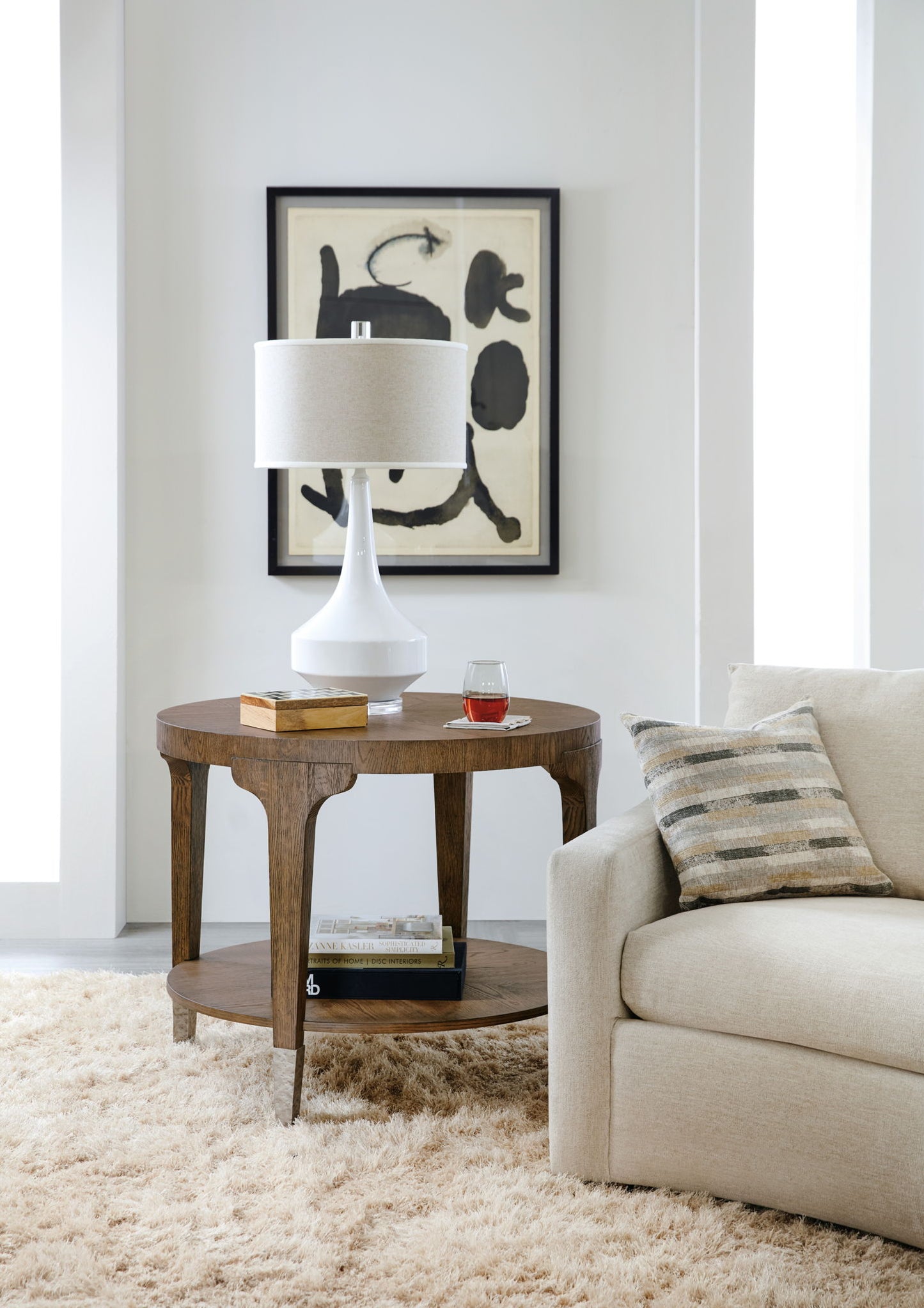 Chapman - Round Side Table - Medium Brown