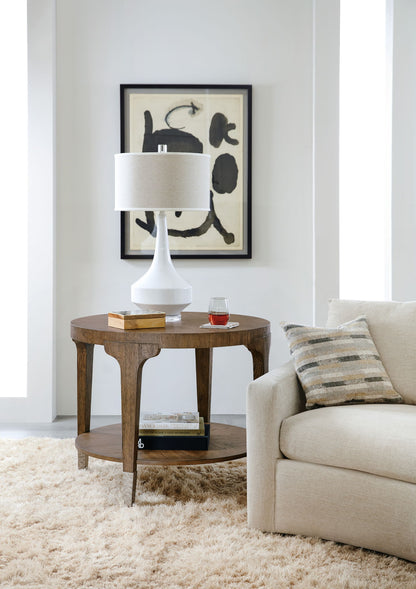 Chapman - Round Side Table - Medium Brown