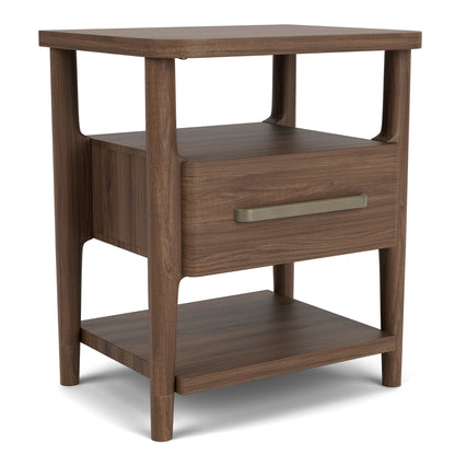 Delia - Accent Nightstand - Nouveau Walnut