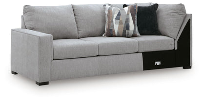 Lakepoint - LAF Sofa With Corner Wedge - Nickel