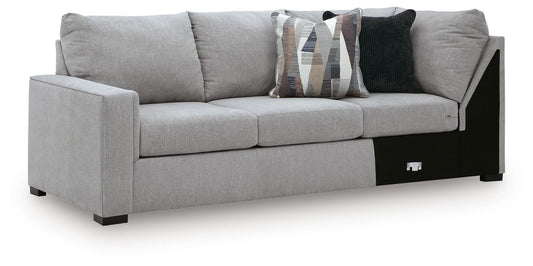 Lakepoint - LAF Sofa With Corner Wedge - Nickel