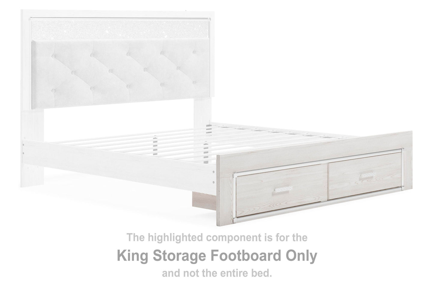 Altyra - King Storage Footboard - White