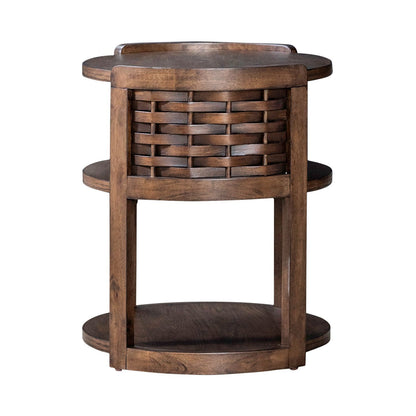 Warren Park - Round End Table - Coffee Brown