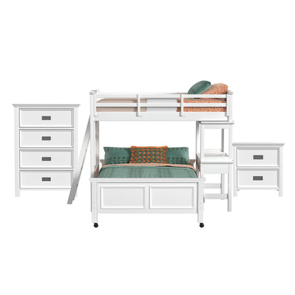 Hampton Kids - Loft With Ladder And Desk With Speaker Bedroom Set