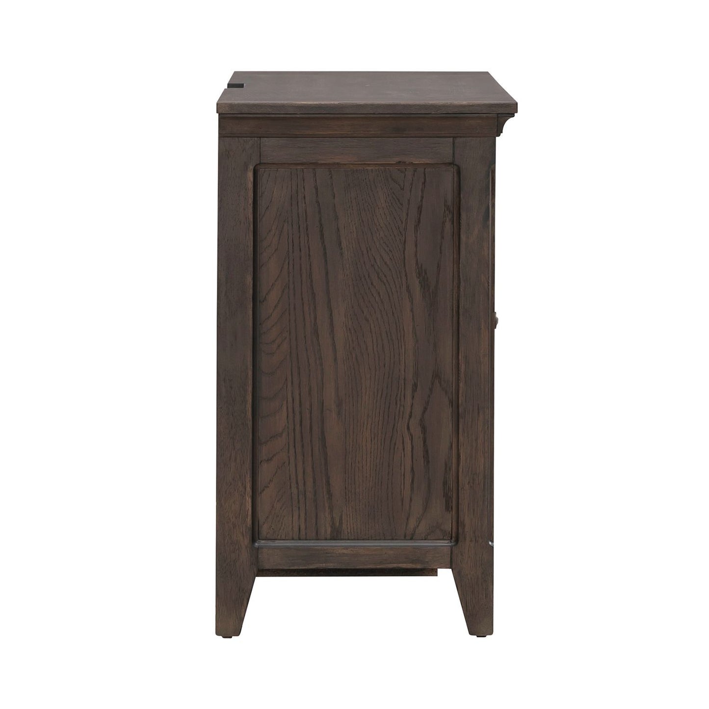 Paradise Valley - 2 Door Bedside Chest With Charging Station - Saddle Brown