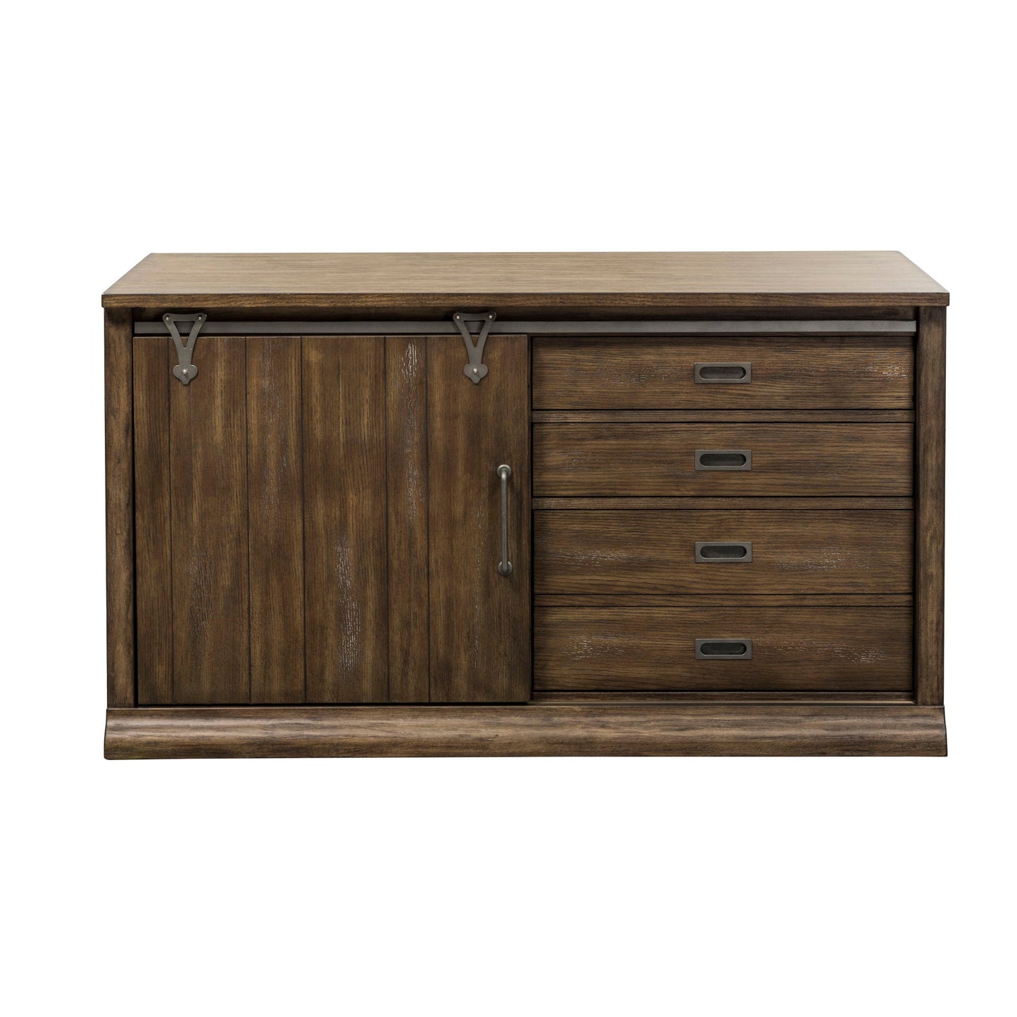 Stone Brook - Jr Executive Credenza Set - Rustic Saddle