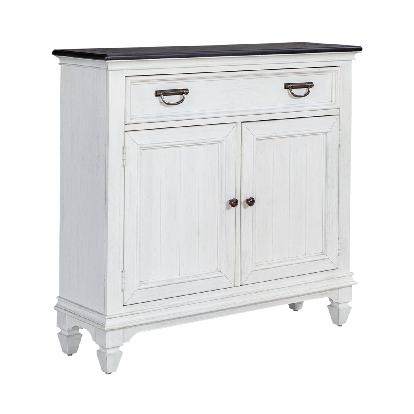 Allyson Park - Accent Hall Console - Wirebrushed White / Charcoal