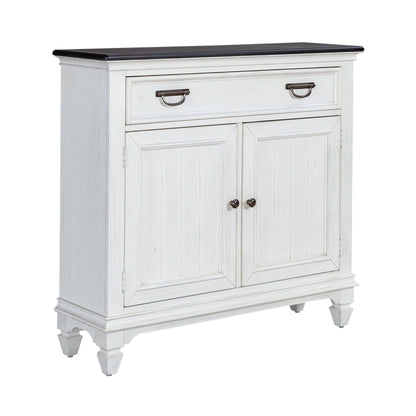 Allyson Park - Accent Hall Console - Wirebrushed White / Charcoal