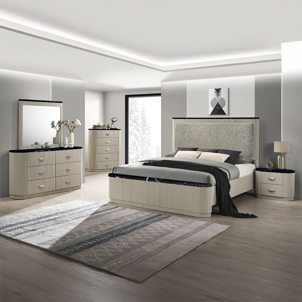 Travonte - Chest - Gray / Beige