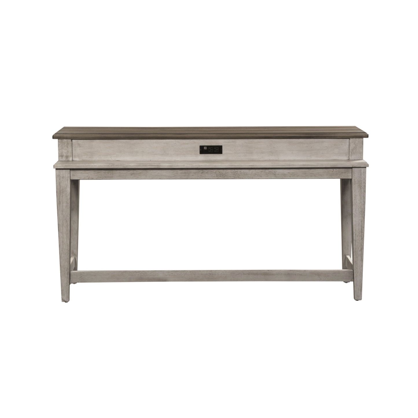 Heartland - Console Bar Table - Antique White / Tobacco Tops