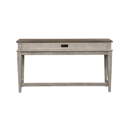 Heartland - Console Bar Table - Antique White / Tobacco Tops