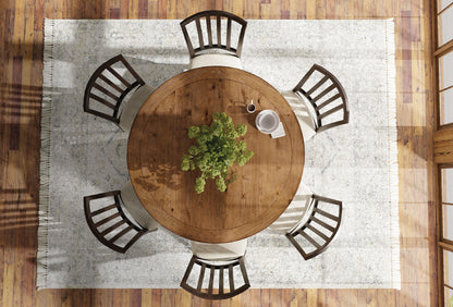 Big Sky - Round Dining Table - Light Brown / Black