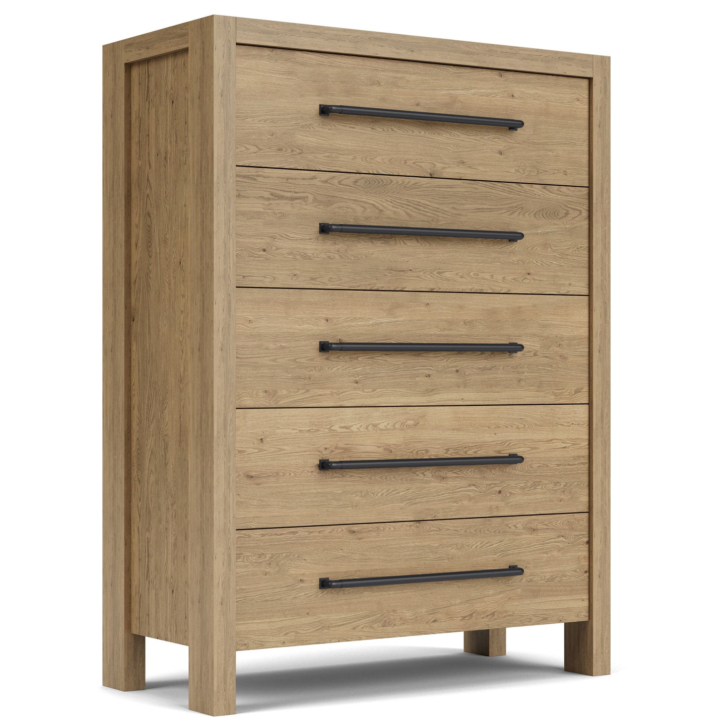 Davie - 5 Drawer Chest - Light Brown