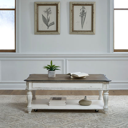 Magnolia Manor - Lift Top Cocktail Table - Antique White