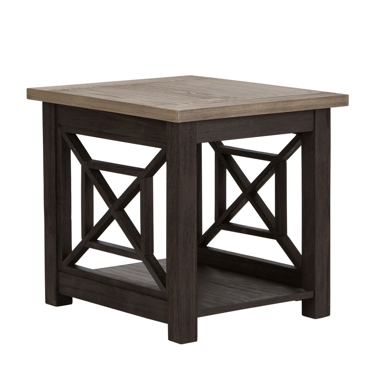 Heatherbrook - End Table - Charcoal & Ash