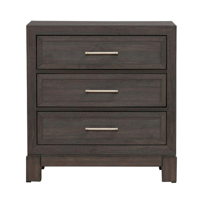 Modern Edge - Nightstand With Charging Station - Caffe