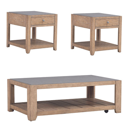 Millstone - 3 Piece Set (1 Cocktail 2 End Tables) - Nutmeg