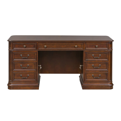 Brayton Manor - 5 Piece Home Office Jr Executive Set - Cognac
