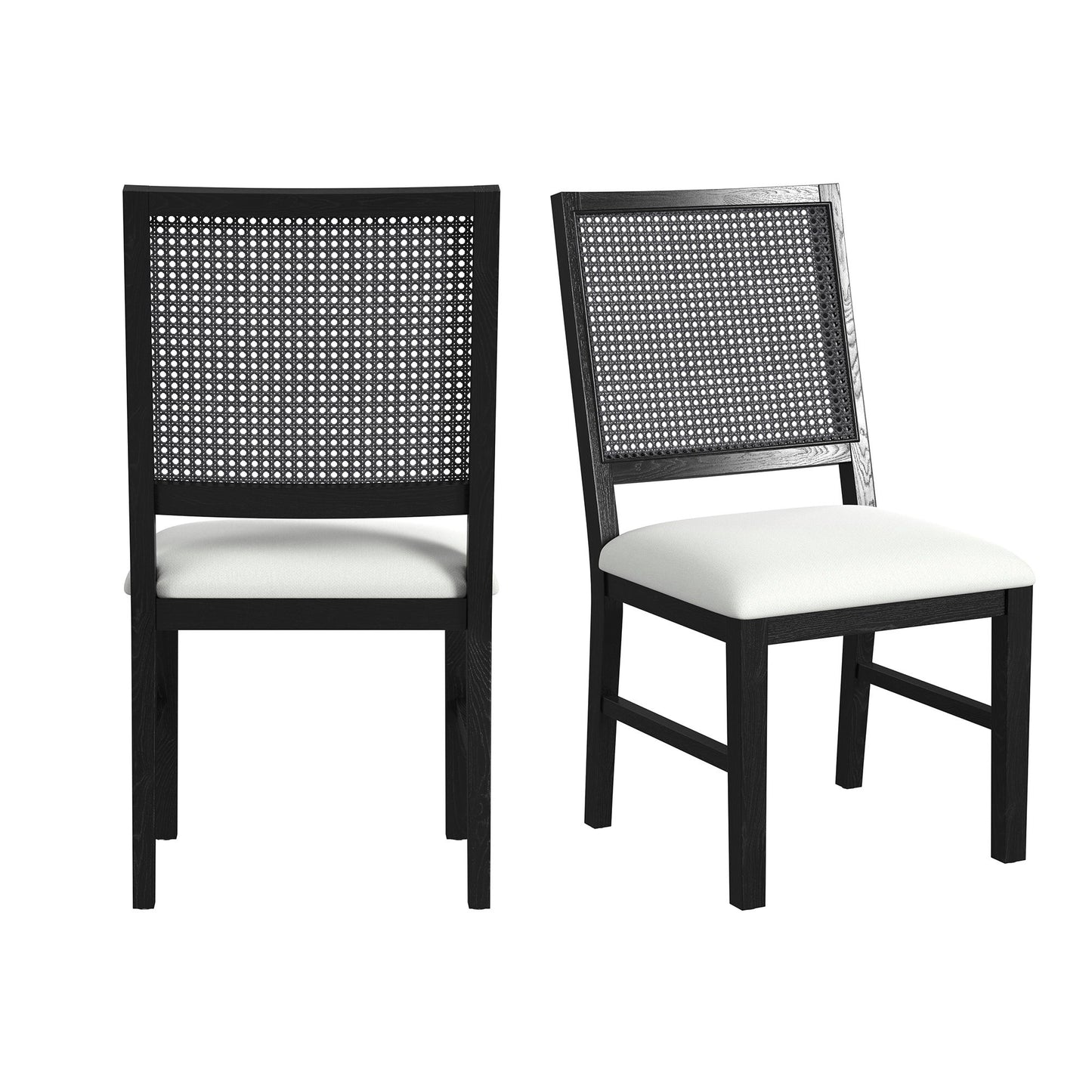 Bahama Breeze - Fabric Dining Chair (Set of 2) - White / Black