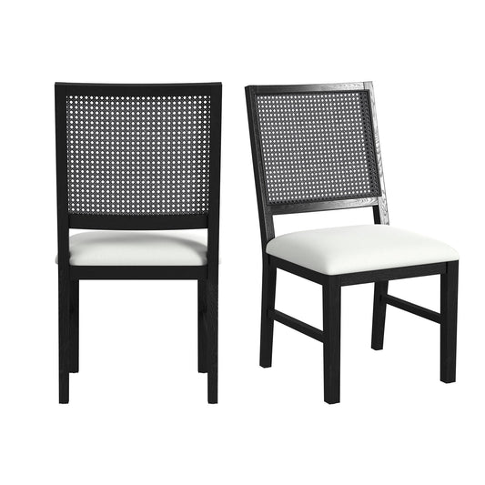 Bahama Breeze - Fabric Dining Chair (Set of 2) - White / Black