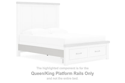 Savonport - Queen/King Platform Rails - White