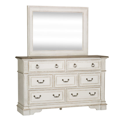 Abbey Park - Dresser & Mirror - Antique White