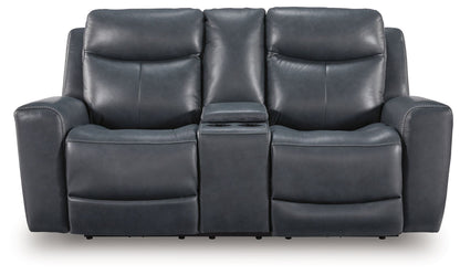 Bexhurst - Power Reclining Loveseat With Console / Adjustable Headrest