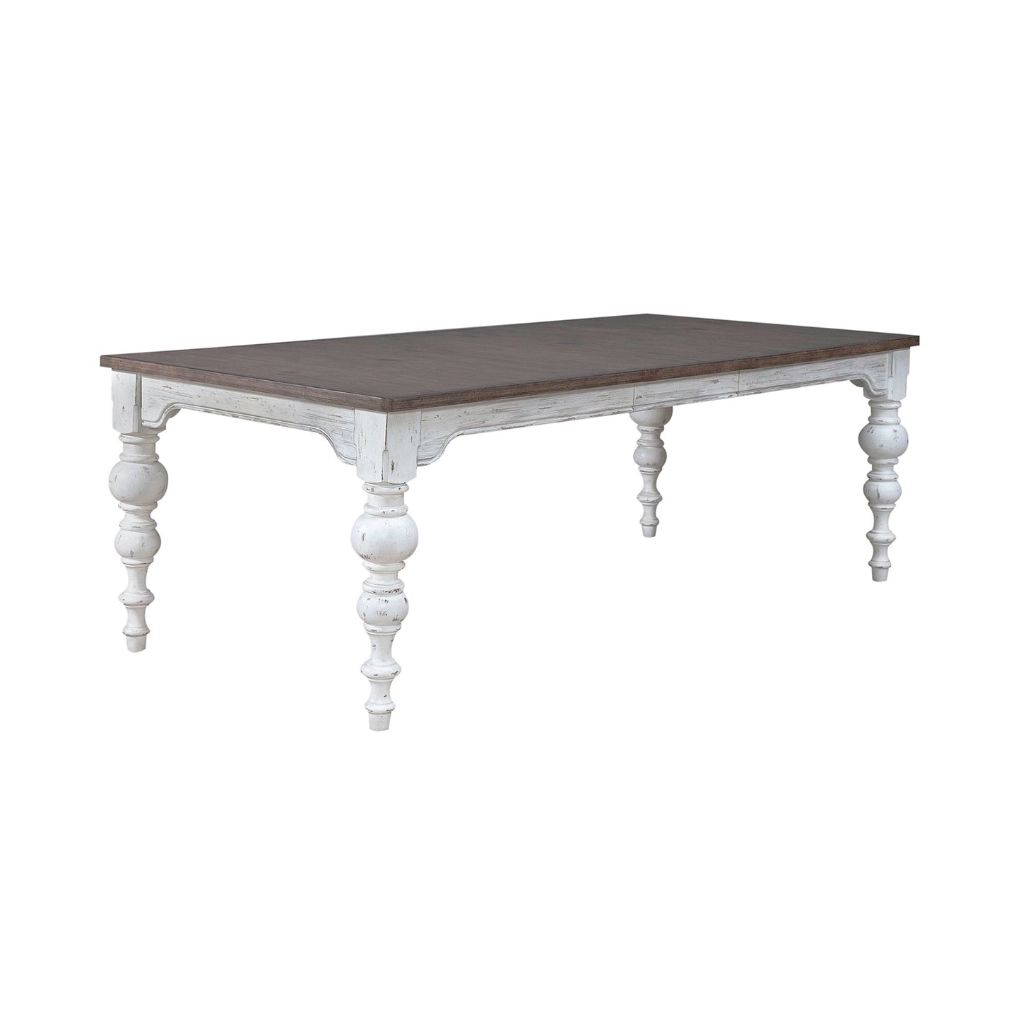 River Place - Rectangular Leg Table - Riverstone White & Tobacco