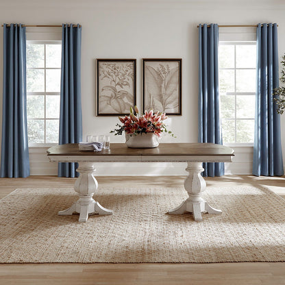 Magnolia Manor - Double Pedestal Table - Antique White