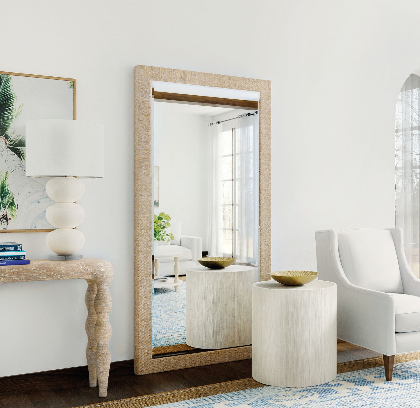 Serenity - Sandpiper Floor Mirror - Beige