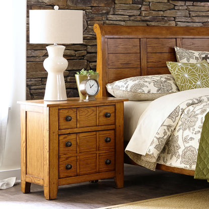 Grandpas Cabin - Nightstand - Aged Oak