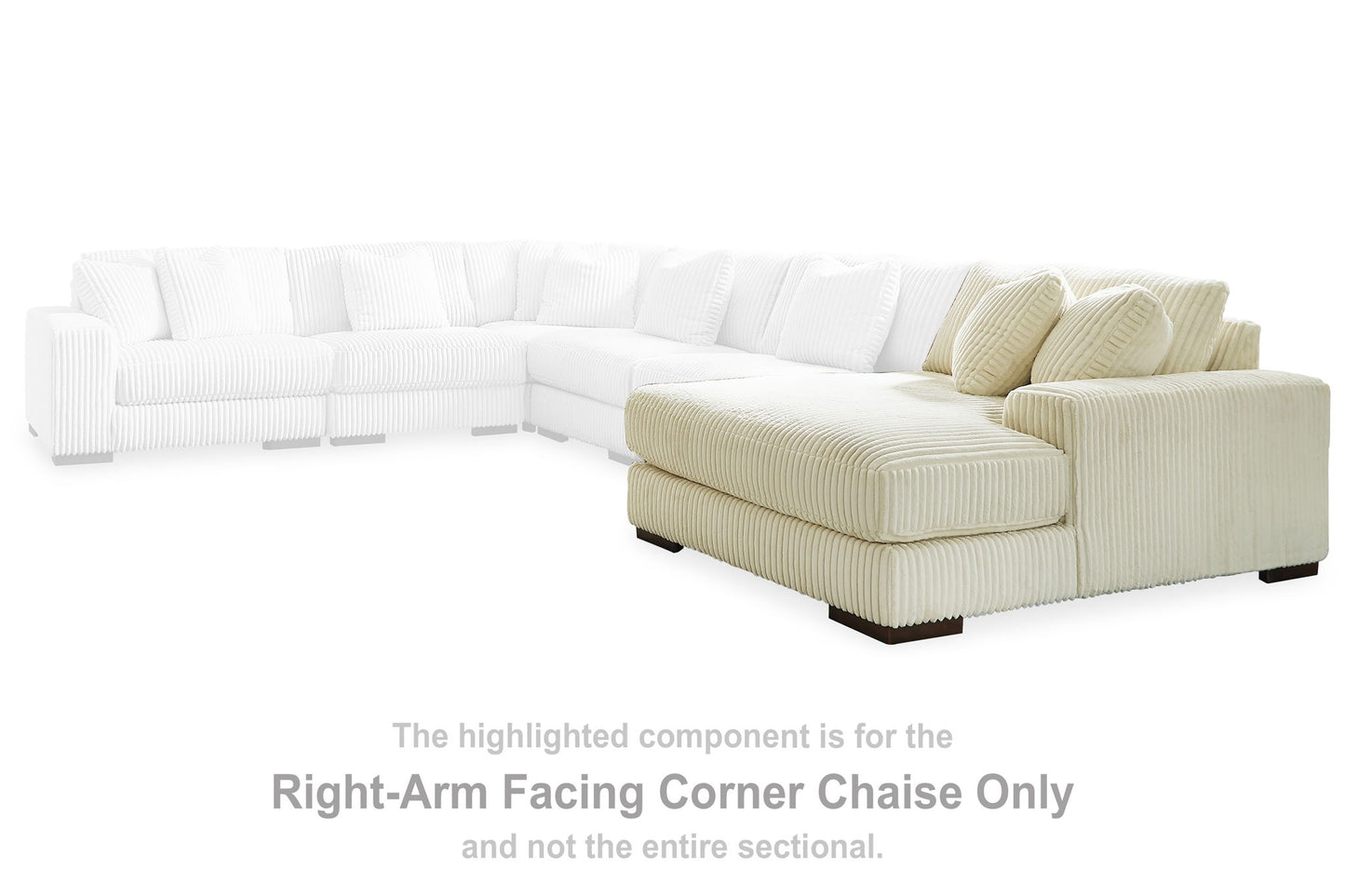Lindyn - RAF Corner Chaise - Ivory